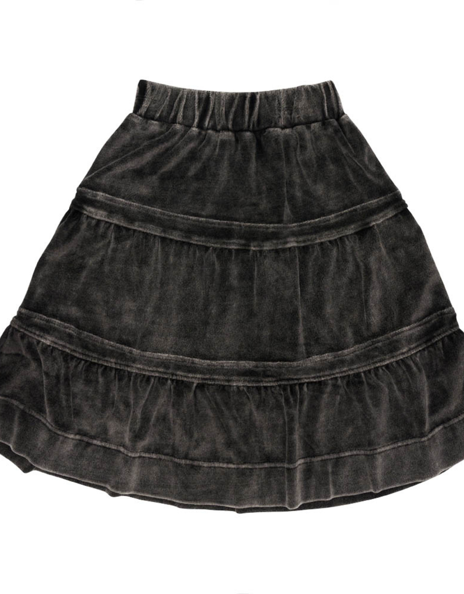 Pronto Pronto Tiered Washed Velour Skirt
