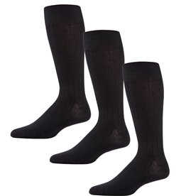 Memoi Memoi Mens 3 Pack Ribbed Sock