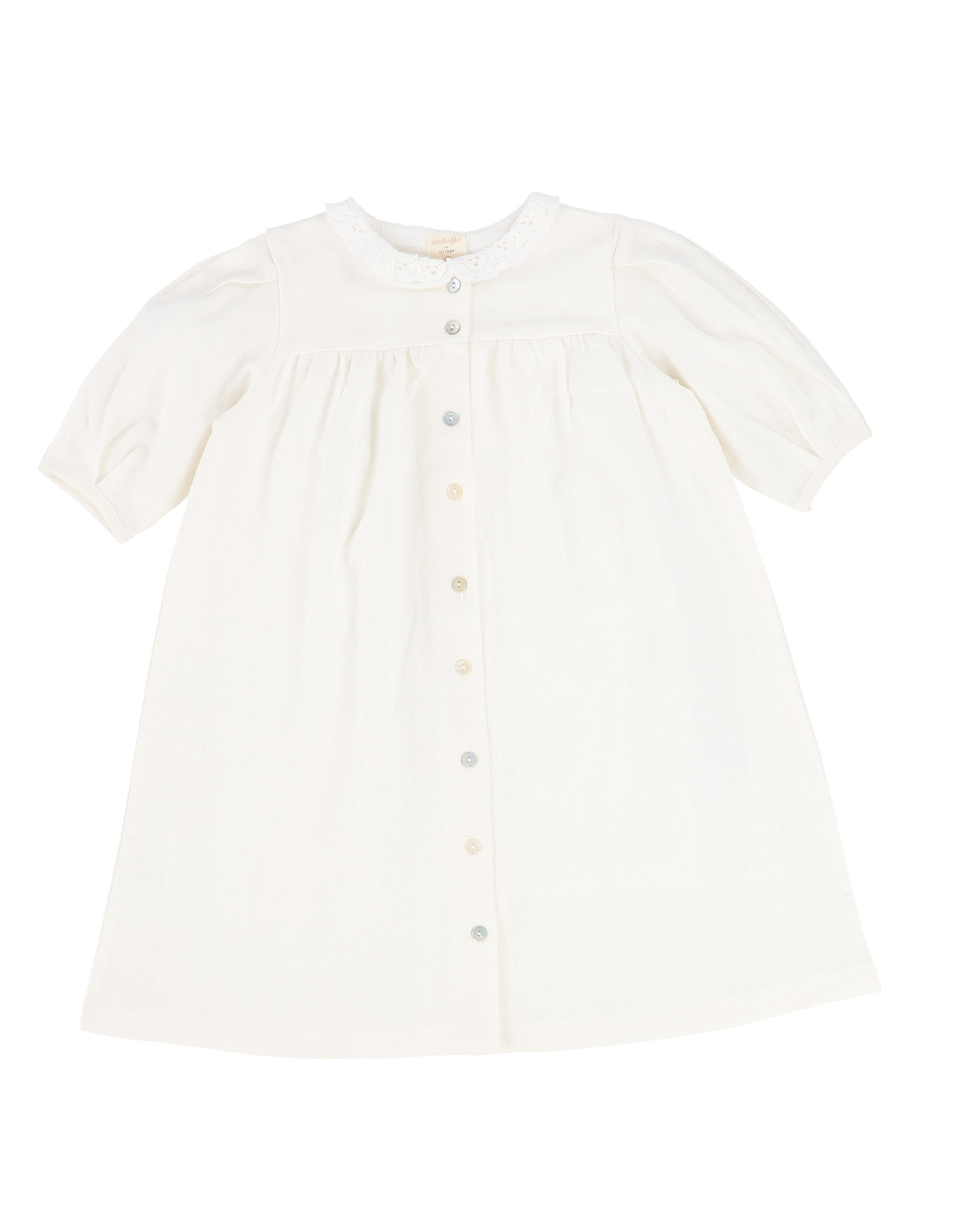 ANALOGIE 3/4 SLEEVE LINEN COLLAR DRESS - Toetally You