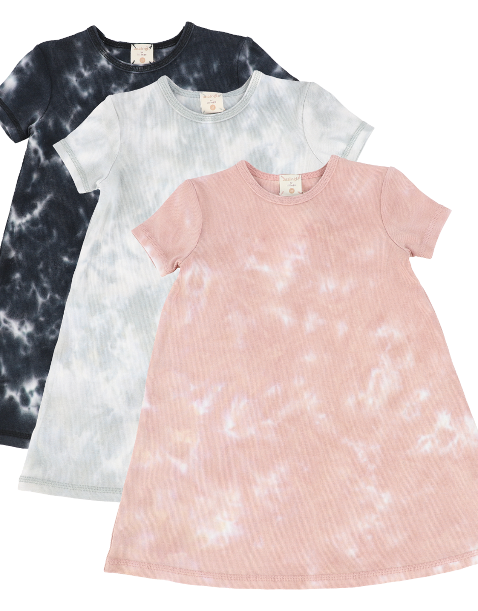 Analogie ANALOGIE SHORT SLEEVE WATERCOLOR DRESS