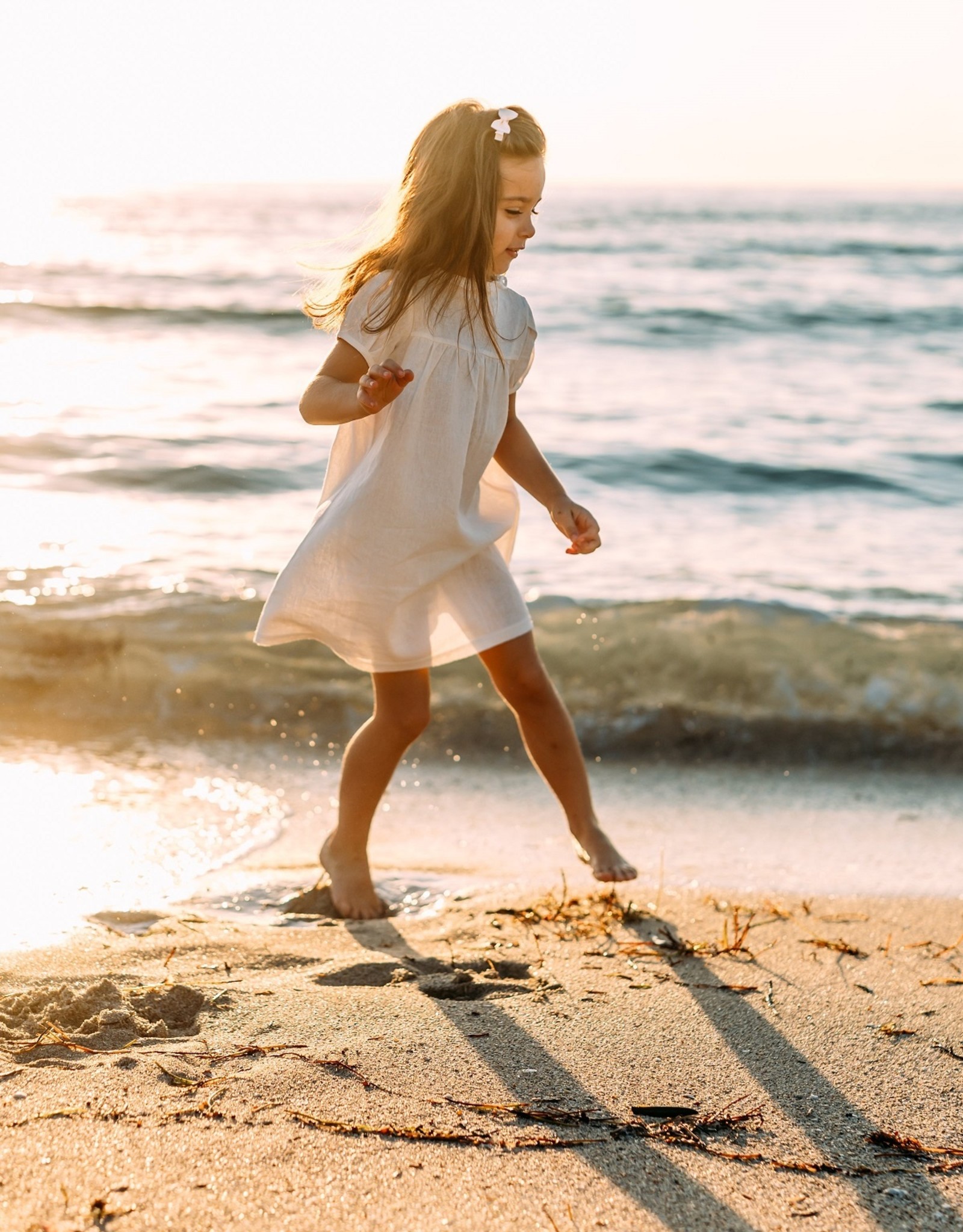 Analogie ANALOGIE SHORT SLEEVE LINEN COLLAR DRESS