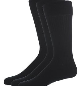 Memoi Memoi Mens Thin Ribbed Mercerized 3 Pack Socks