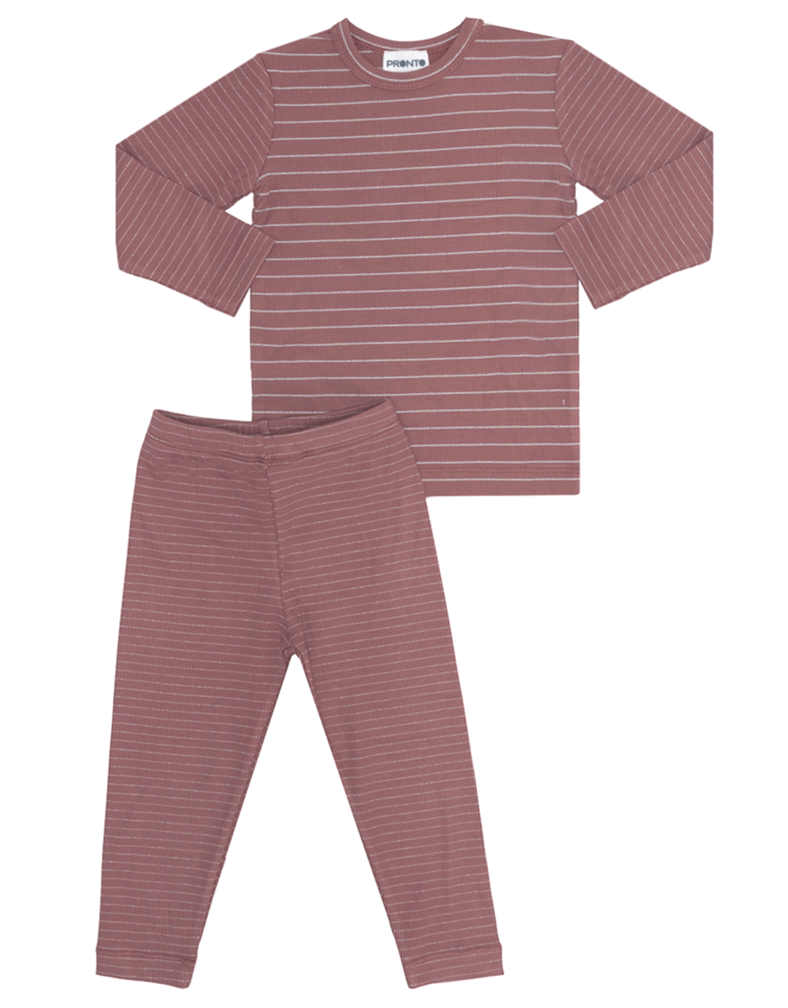Pronto Pronto Ribbed with Shimmer Stripe Pajama