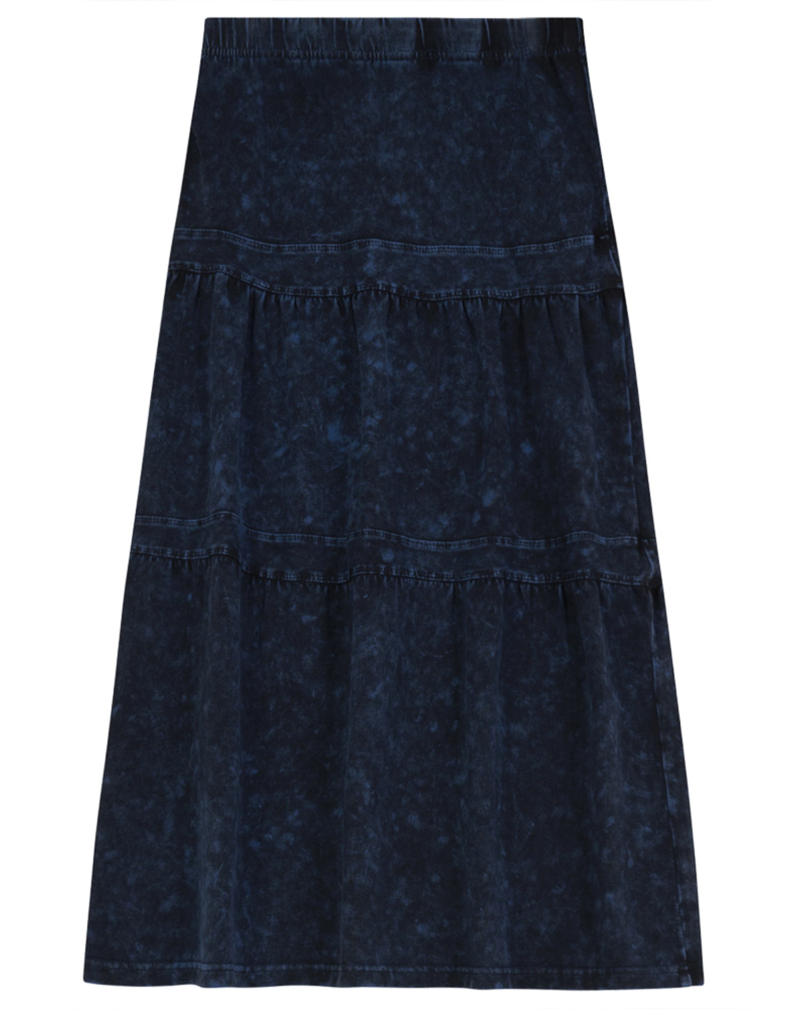 So What So What Long Tiered Denim Wash Skirt