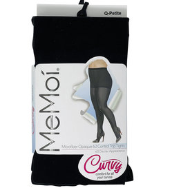 Curvy Curvy by Memoi Microfiber Opaque 60D Control Top Tights