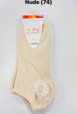 Zubii Zubii 2-Pack No Show Socks with Non Slip Grip