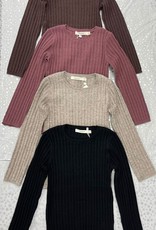 FRAGILE Fragile Cable Rib Knit Top