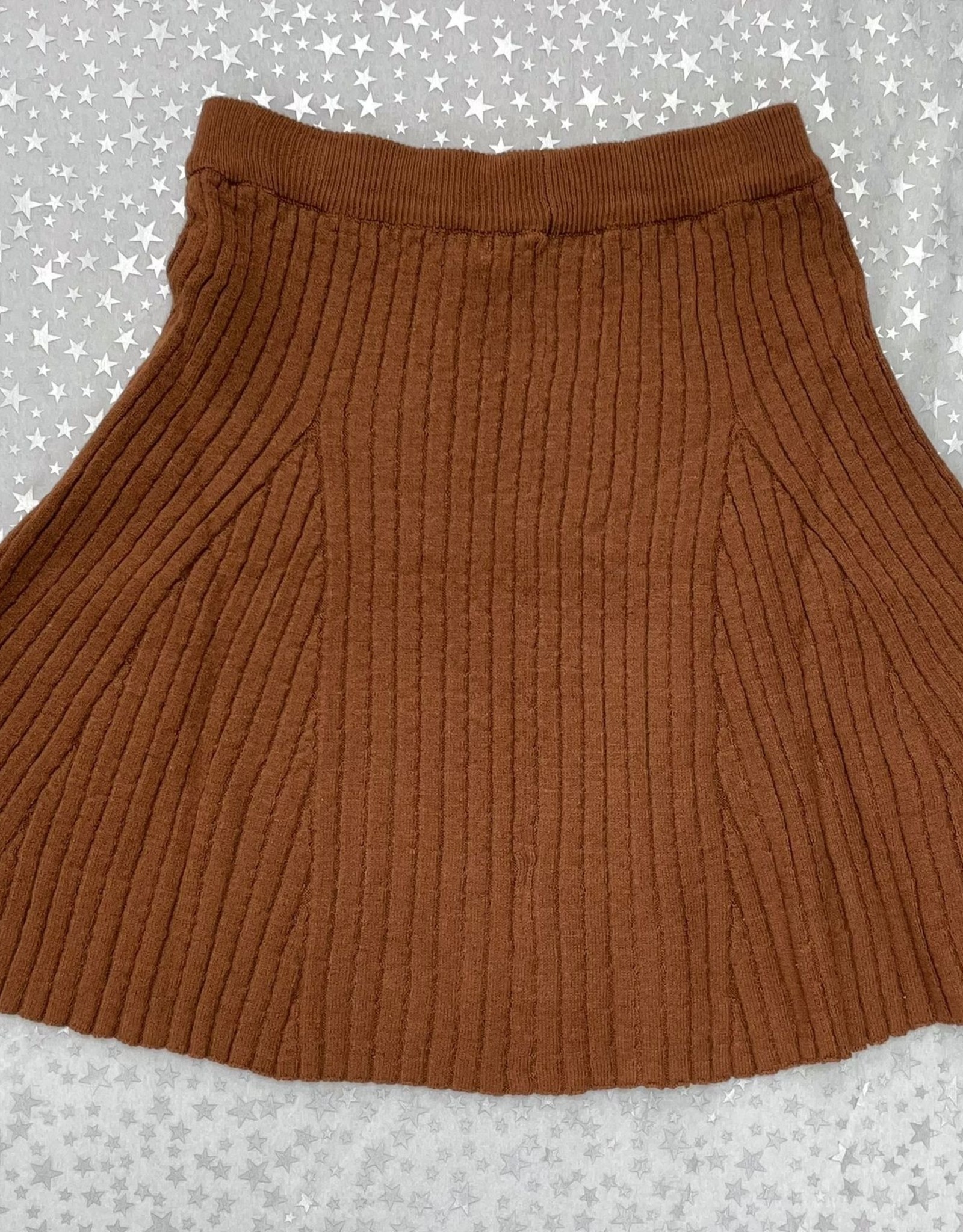 FRAGILE Fragile Reverse Cable Rib Knit Skirt