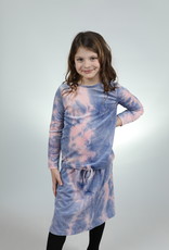 ZigZag ZigZag Velour Ribbed TieDye Top with Drawstring Waist