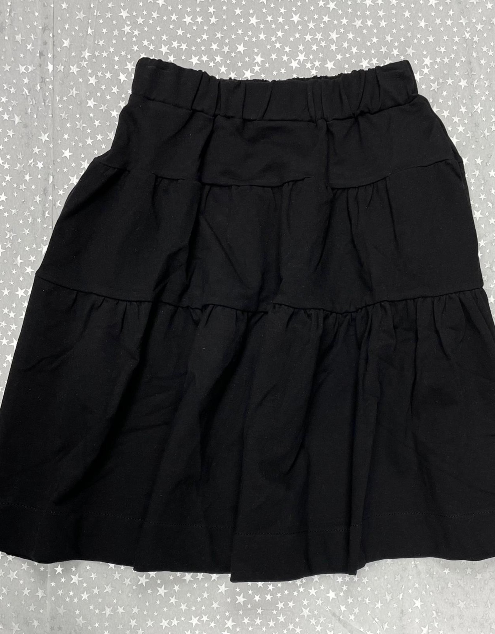 MeMe Basics MeMe Basics Black Tiered Skirt with Hidden Pockets