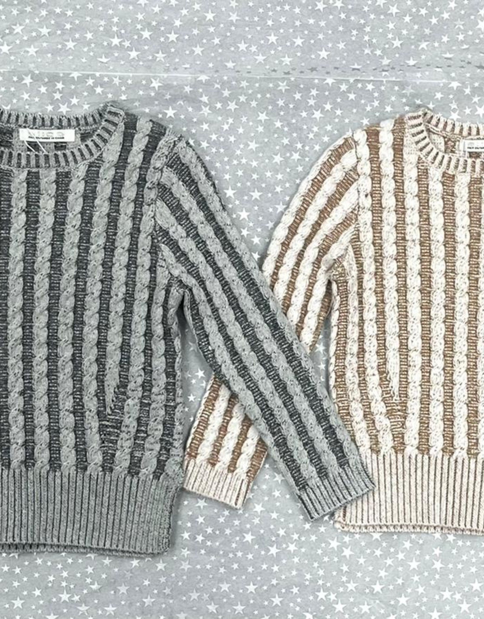 SLICE Slice Wide Chunky Cable Knit Sweater