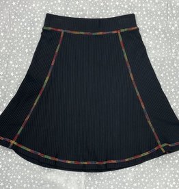 FYI FYI Ribbed Aline Skirt with Rainbow Stitching