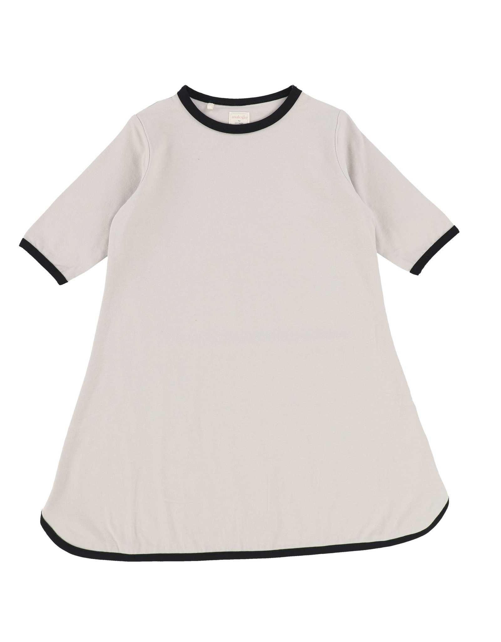 Analogie Analogie Cotton Track Dress Three Quarter Sleeve