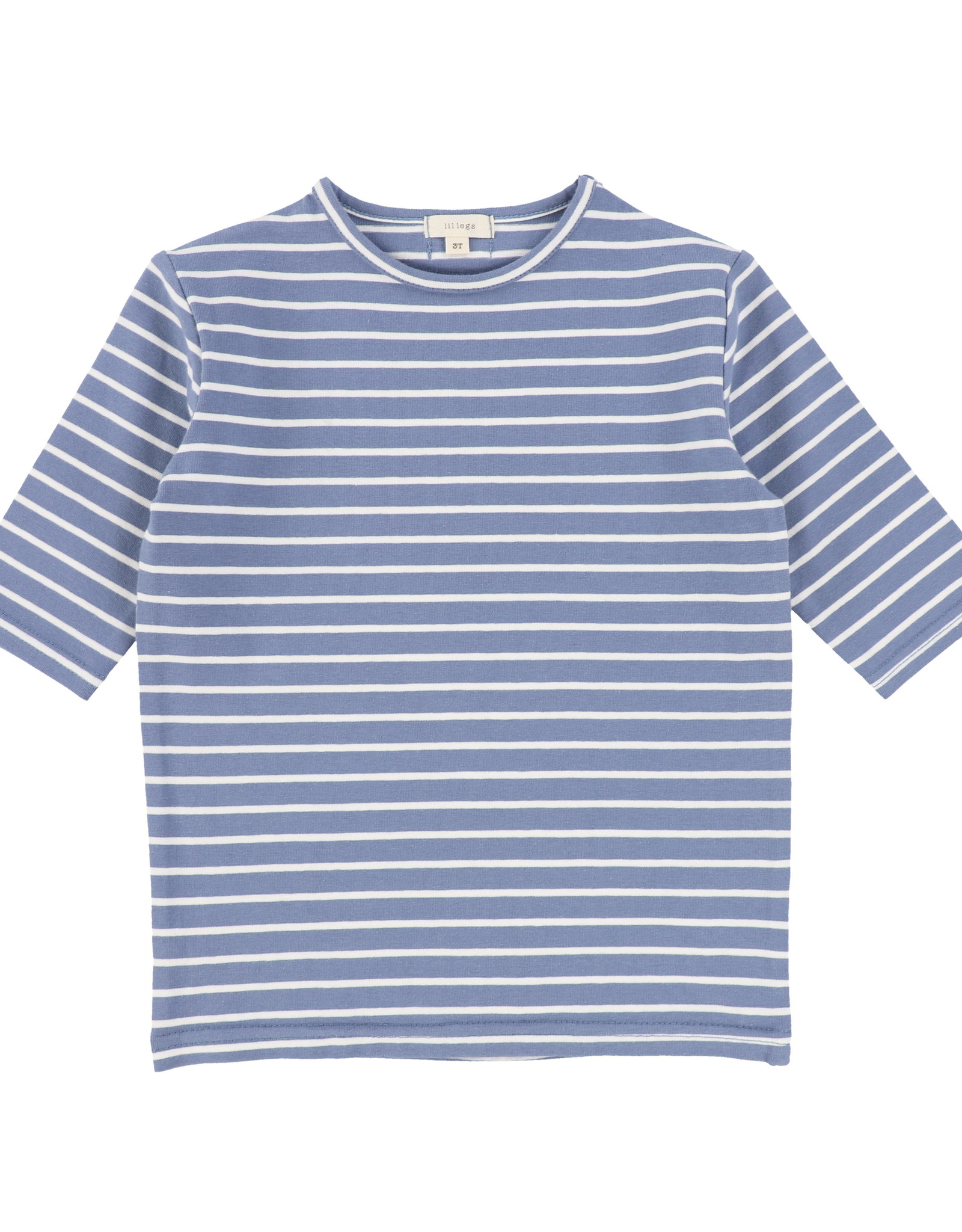 LIL LEGS Lil Legs Striped Girls Fitted Tee Three Quarter Sleeve