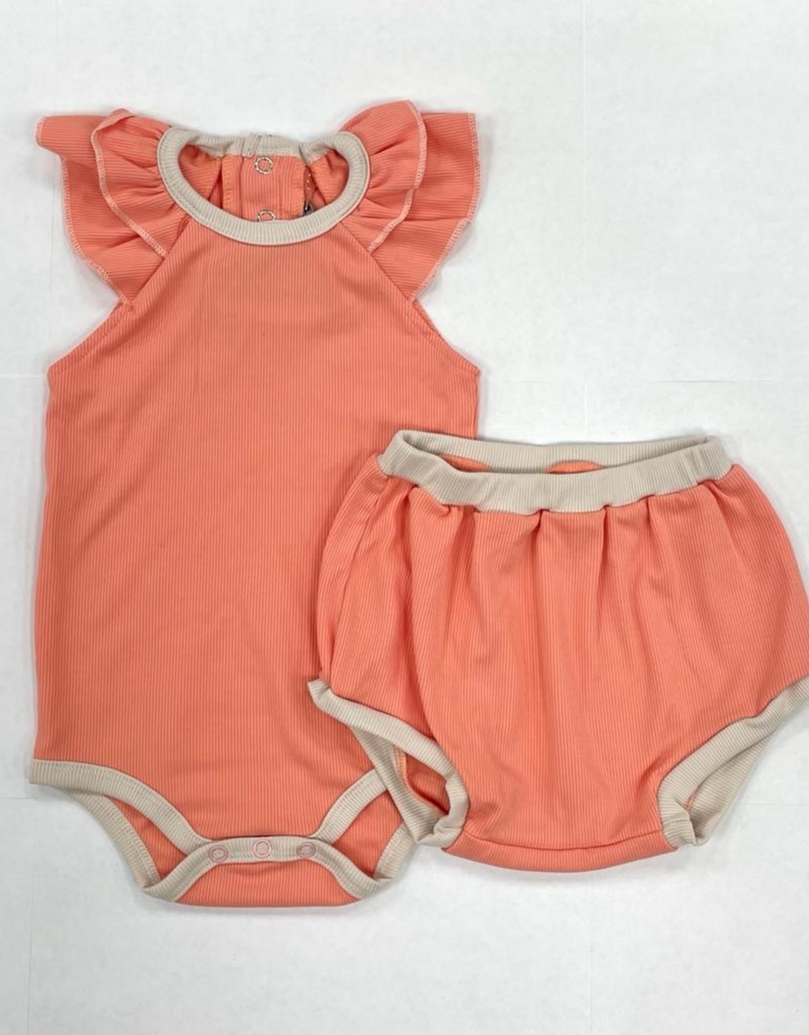 HATCH'd HATCH'd Ribbed 2 Piece Set with Contrast Trim (Tank/Bloomers)