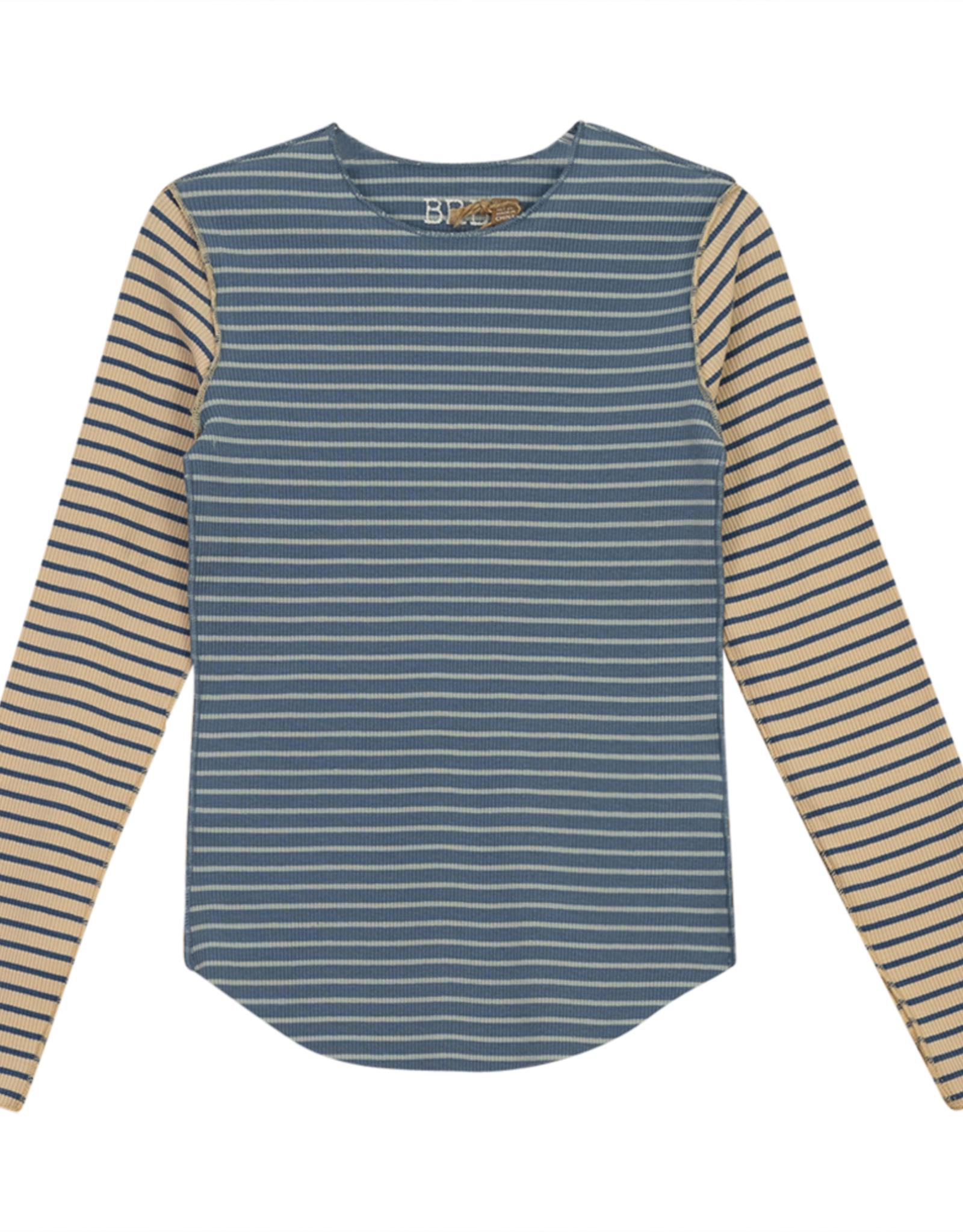 BRB BRB Two Tone Stripe Long Sleeve Top