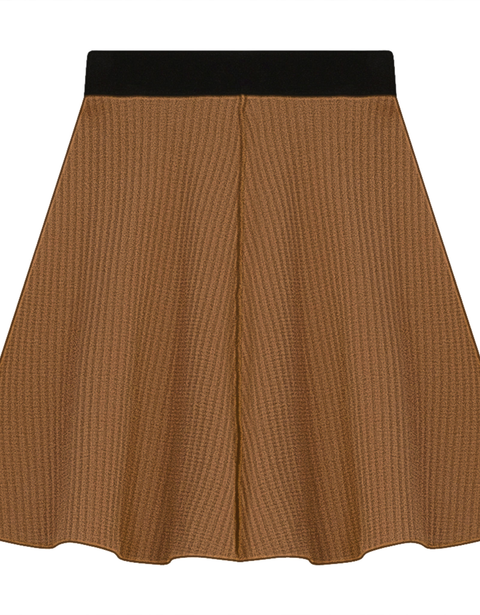 FYI FYI Ribbed Flare Skirt with Black Elastic Band