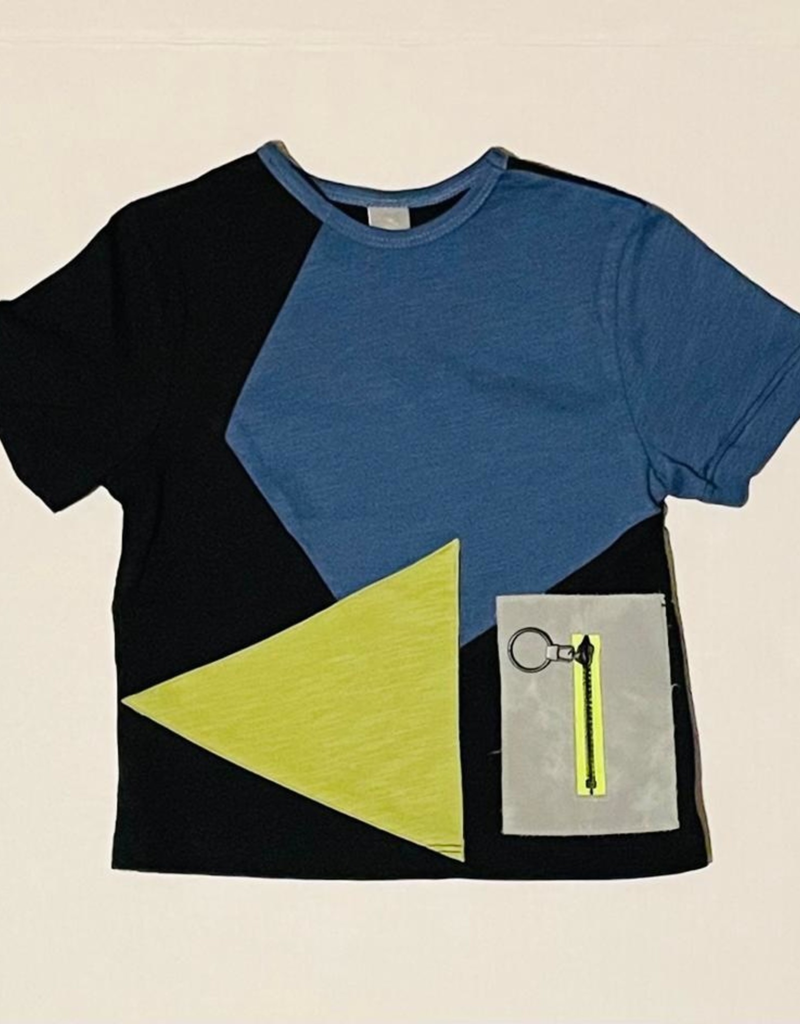 Siccinino Siccinino Triangular Colorblock T-Shirt with Zip Pocket