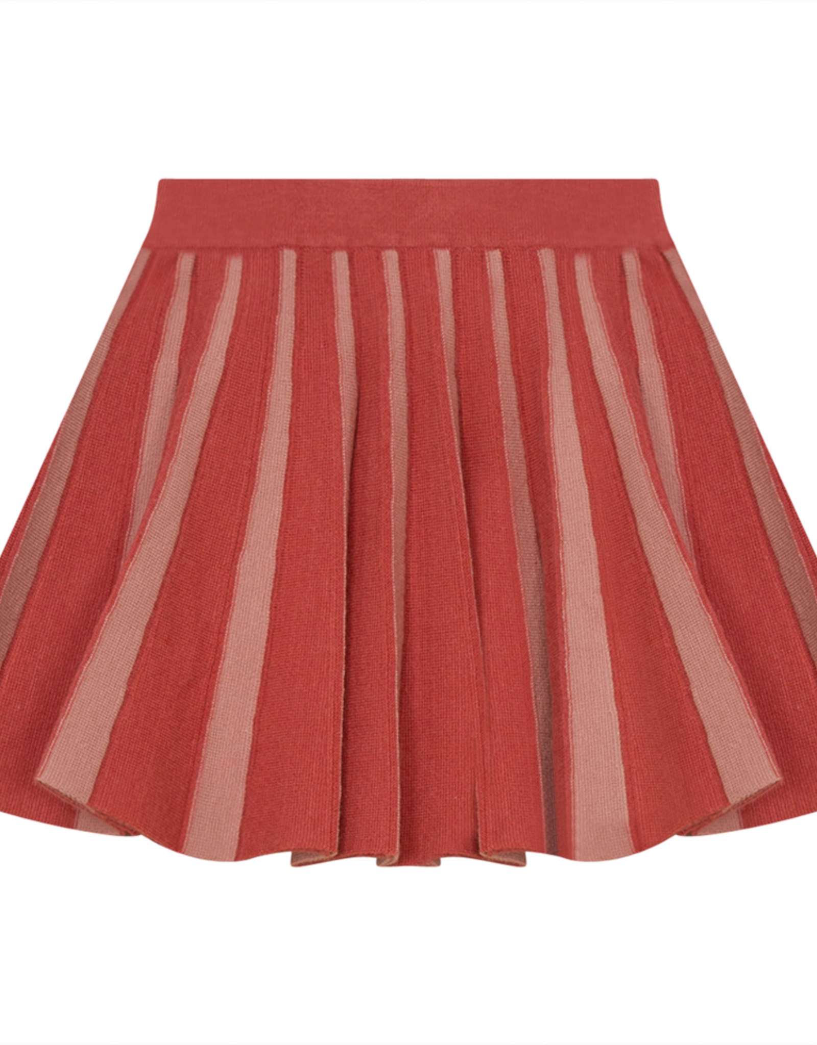 Elle & Boo Elle & Boo Pleated Two Tone Knit Skirt