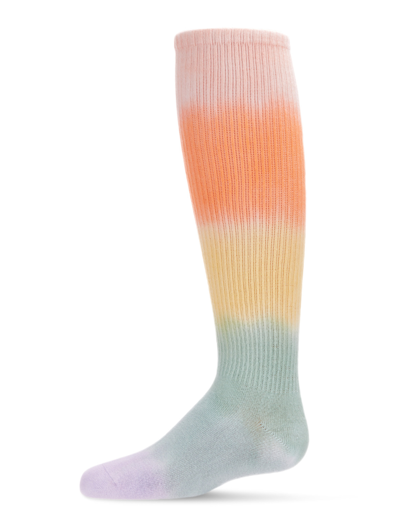 Memoi Memoi Thin Ribbed Dip Dyed Knee Sock