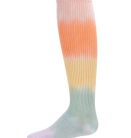 Memoi Memoi Thin Ribbed Dip Dyed Knee Sock