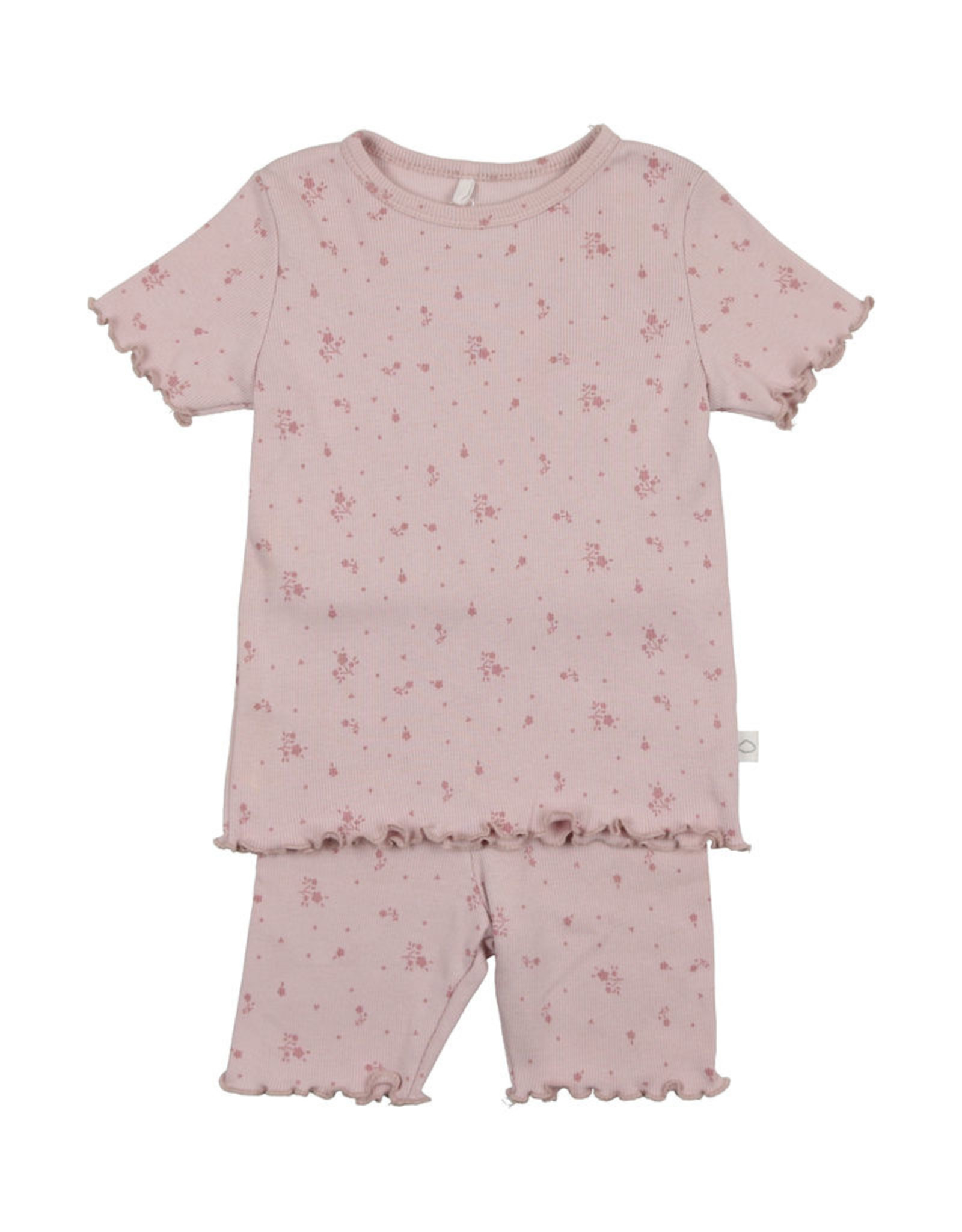 Pouf Pouf Ribbed Floral Set (Short Sleeves/Shorts)