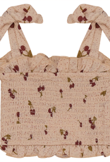 Clo Clo Cherry Smocked Set with Tied Shoulder Straps