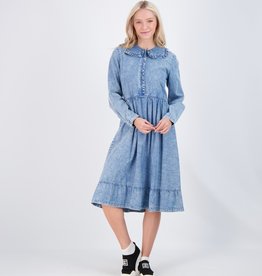 UNCLEAR Unclear Distressed Denim Dress with Collar