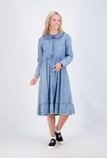UNCLEAR Unclear Distressed Denim Dress with Collar