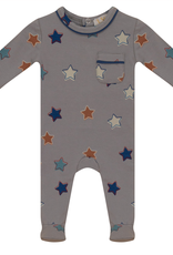 LUX LUX Stars/Hearts Print Grandpa Footie Pajama