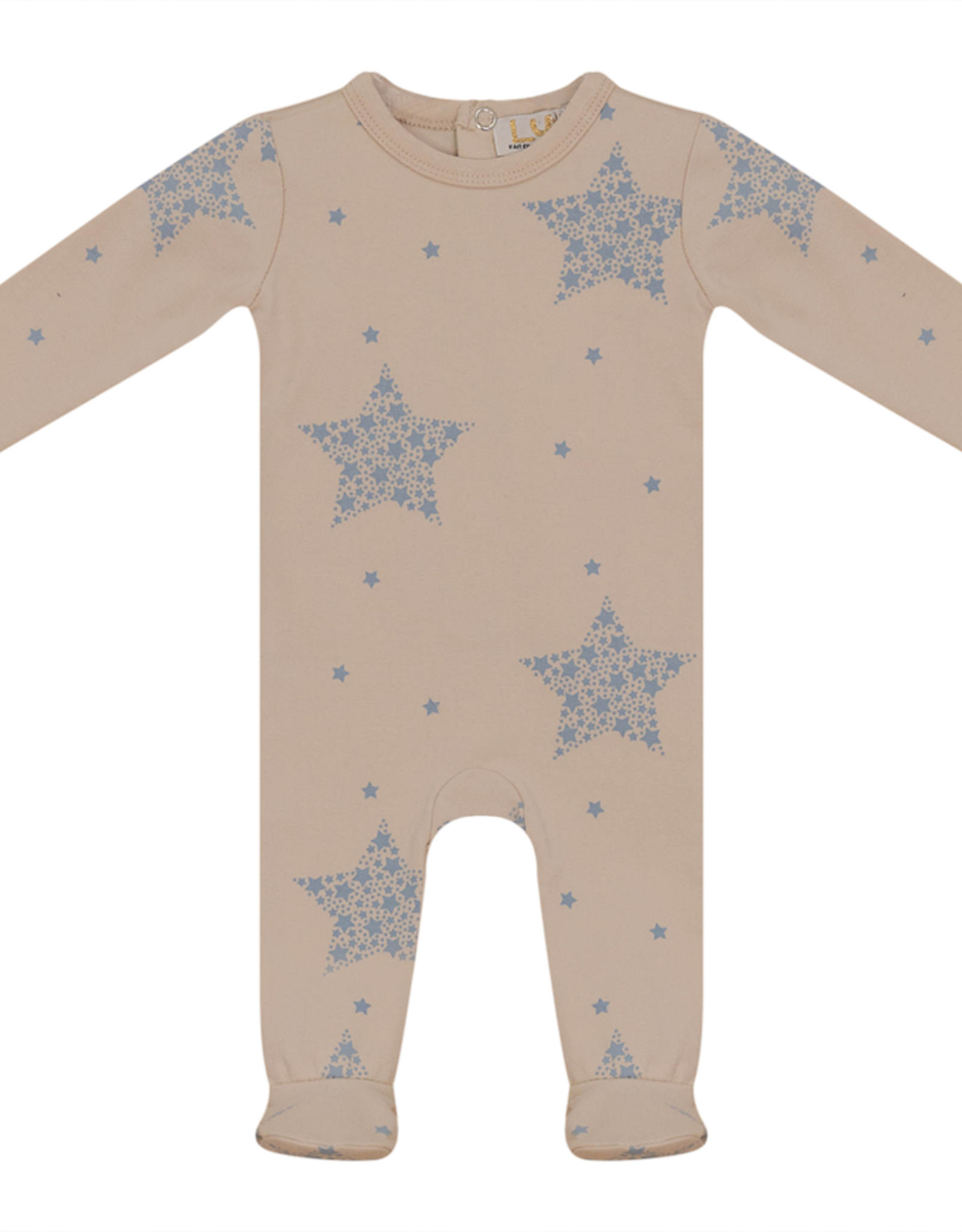 LUX LUX Stars in Stars Print Footie with Hat