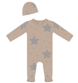 LUX LUX Stars in Stars Print Footie with Hat