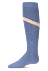 Memoi Memoi V Stripe Lurex Knee Sock