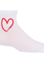 Zubii Zubii Painted Heart Ankle Sock