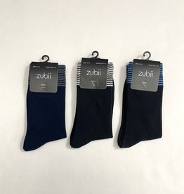 Zubii Zubii Striped Ribbed Band Crew Sock