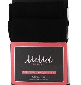 Memoi Memoi Microfiber Opaque Control Top Tights 2-Pack