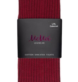 Memoi Memoi Ladies Ribbed Cotton Tights