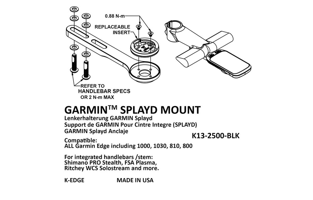K-Edge Garmin Splayd Race Montura