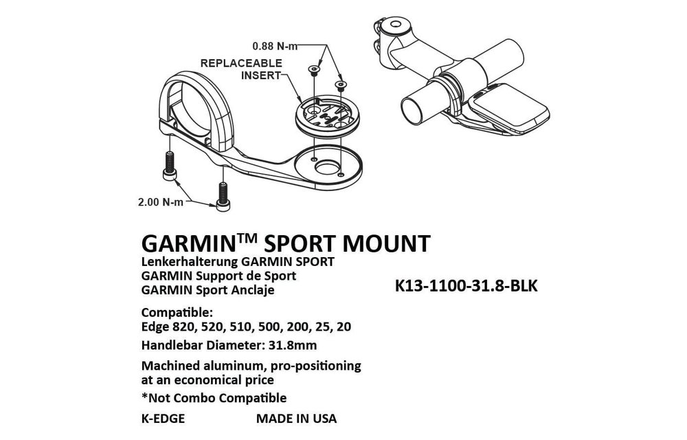 K-Edge Garmin Sport Montura