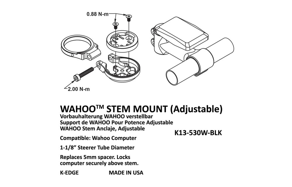 K-Edge Wahoo Steam Ajustable Negro