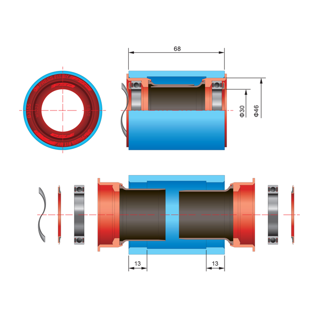 FSA Eje de Centro Pressfit BB-PF30
