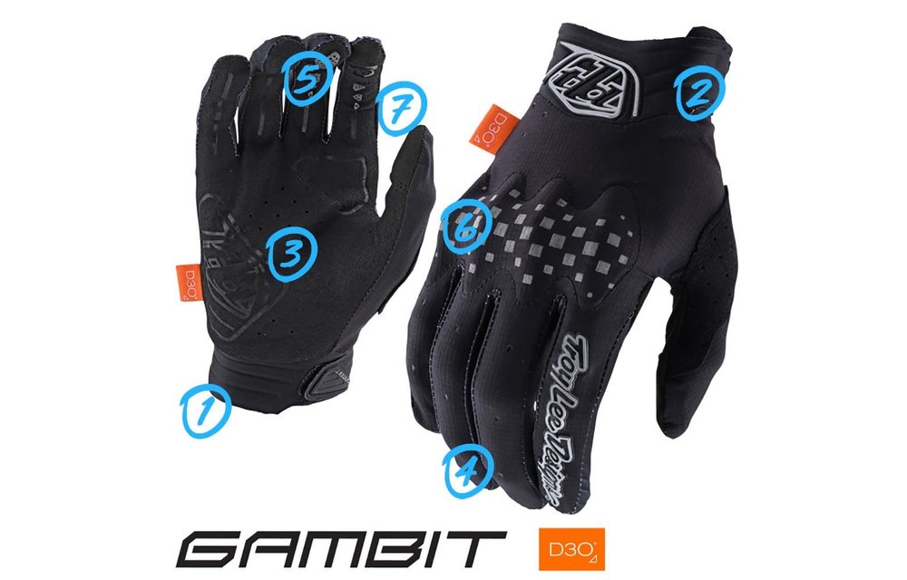 Troy Lee Designs Guantes Gambit Charcoal