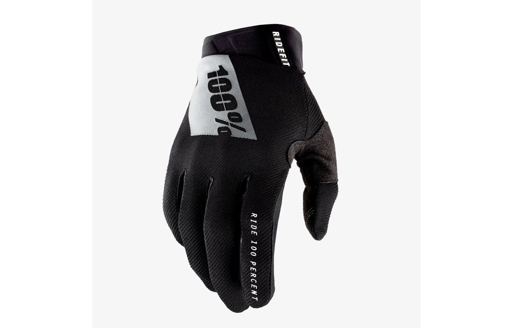 100% Guantes Ridefit Black