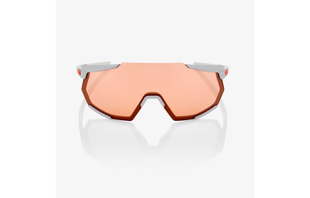 100% Lente Racetrap Soft Tact Stone Grey Hyper Coral