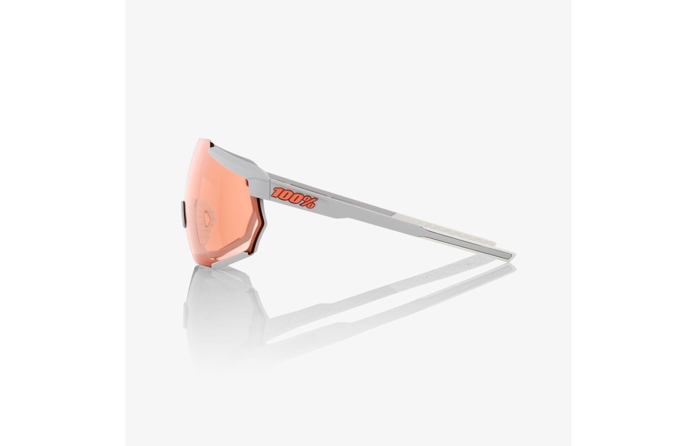 100% Lente Racetrap Soft Tact Stone Grey Hyper Coral