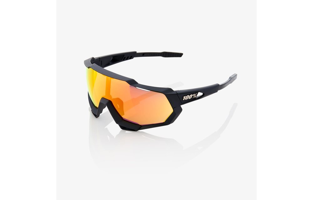 100% Lente Speedtrap Soft Tact Black Hyper Red