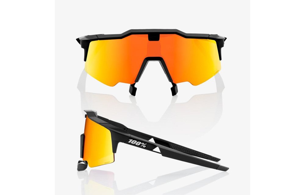 100% Lente Speedtrap Soft Tact Black Hyper Red