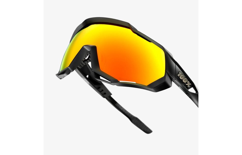 100% Lente Speedtrap Soft Tact Black Hyper Red