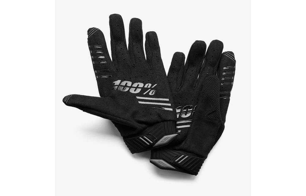 100% Guantes R-Core Charcoal