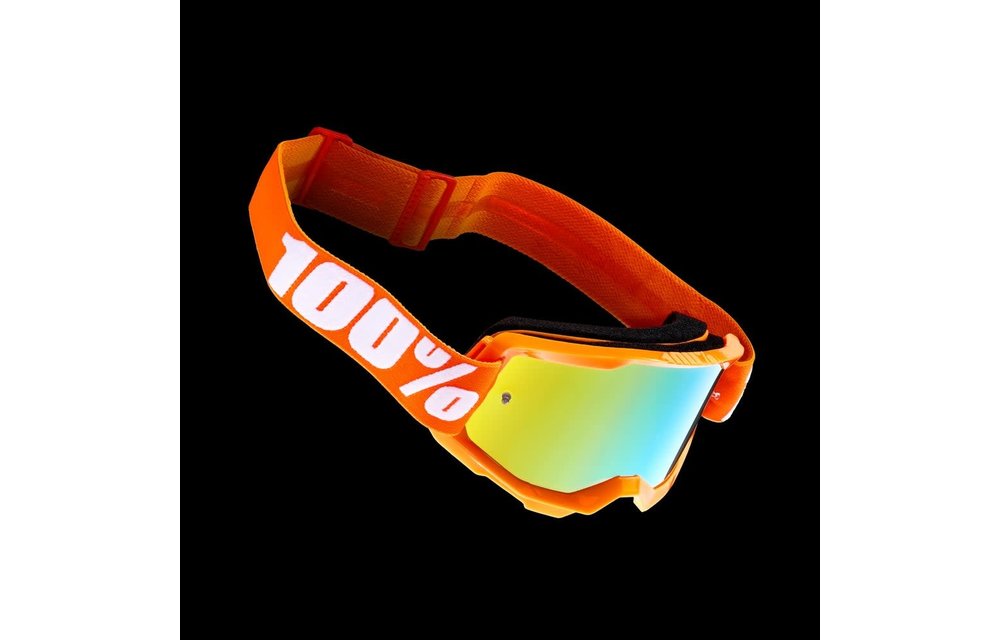 100% Goggle Strata 2 Orange Mirror Gold